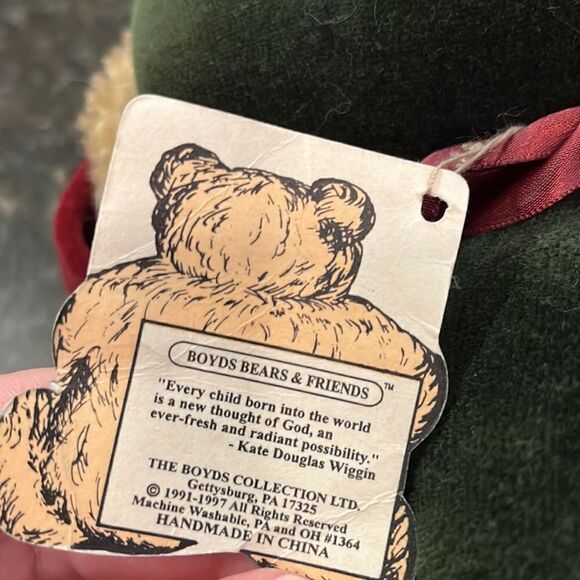 Boyd VTG  Plush Holiday Musical Frog Plays We Wish You A Merry Christmas - Picture 7 of 9